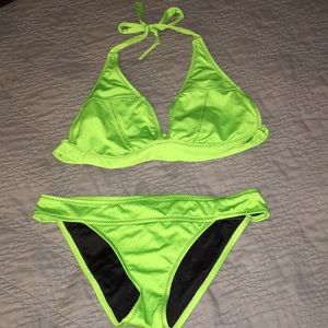 2 piece Hurley Lime Green bikini